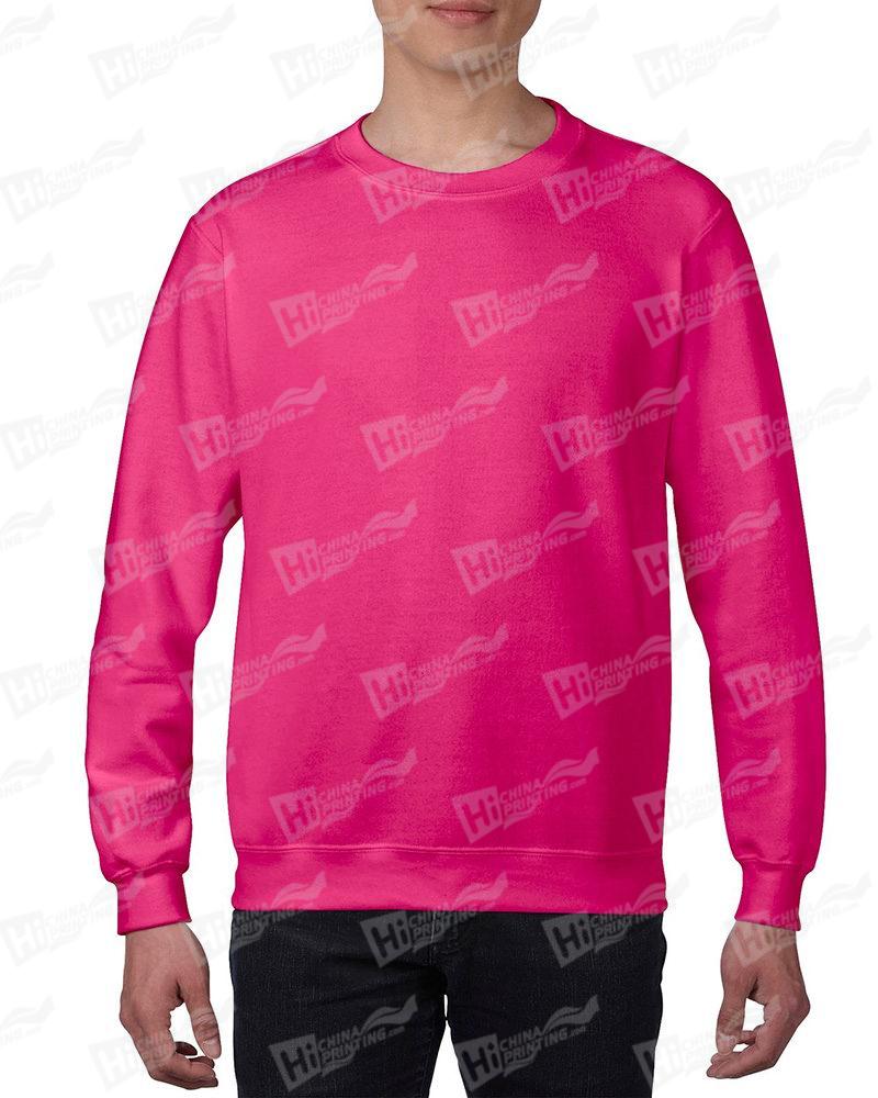 Gildan Mens Sweatshirt For DIY-Pink One - Click Image to Close